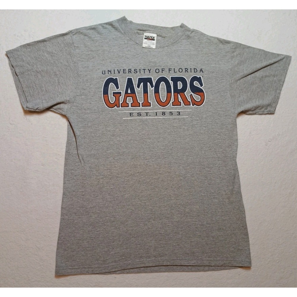 Vintage 90s Florida Gators T Shirt Mens Large Gray Tultex Made in USA NCAA